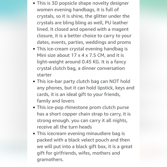 Elegant Pink and Gold Ice Cream Cone Clutch - Picture 8 of 8